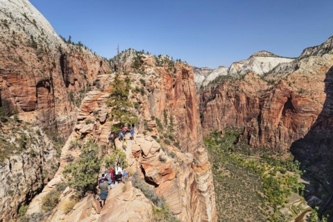 Descent from Angels Landing, Zion National Park, Colorado Plateau, Utah, USA, Zion National Park,