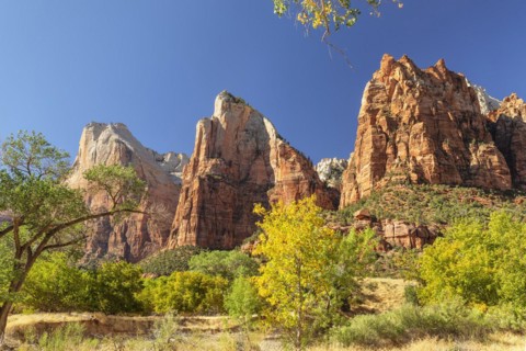 Court of Patriarchs, Zion National Park, Colorado Plateau, Utah, USA, Zion National Park, Utah,
