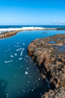 Beautiful natural pools Las Salinas de Agaete in Puerto de Las Nieves in Gran Canaria, Spain,