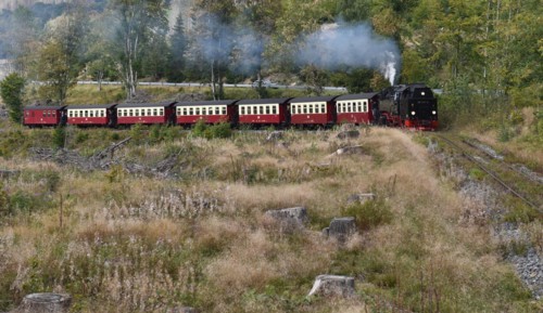 The Harz Narrow Gauge Railway, Brocken Railway, Selketal Railway in the Harz Mountains,