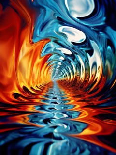 AI generated sequence of photos transitioning through a range of digital distortions symbolizing