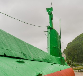North Korean submarine on display at Unification Park in Gangneung, South Korea, Asia