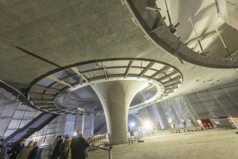 Open construction site days at the new main railway station. 115, 000 visitors visit the