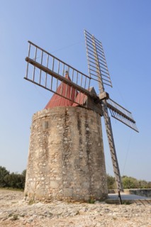 Windmill 'Moulin de Daudet', Fontvieille, Bouches-du-Rhone, Provence-Alpes-Cote d'Azur, South of