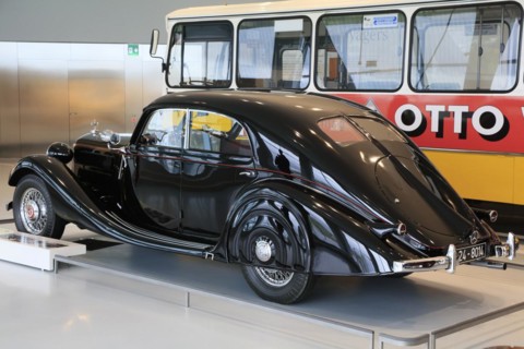 Mercedes-Benz 320 streamlined saloon from 1939, Mercedes-Benz Museum, Stuttgart,