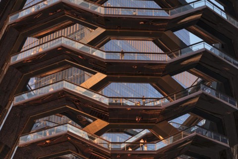 The Vessel, walk-in artwork by British designer Thomas Heatherwick, Hudson Yards, New York City,