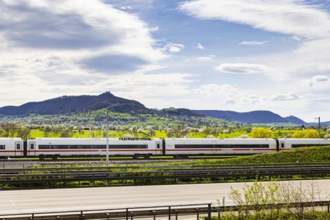 New railway line from Wendlingen to Ulm, Stuttgart21. Section of track near Kirchheim unter Teck
