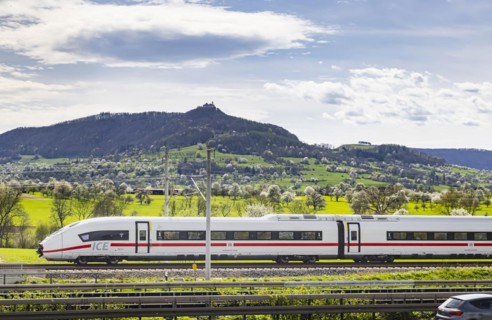 New railway line from Wendlingen to Ulm, Stuttgart21. Section of track near Kirchheim unter Teck
