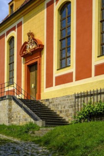 The Weinbergkirche Pillnitz a baroque church in the royal vineyard of Pillnitz, Dresden, Saxony,