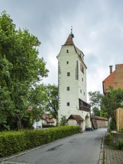 Espantor and tower from the 14th century, one of the two surviving medieval town gates in the old