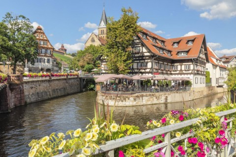 Old Town on the Wehrneckar Canal, Esslingen am Neckar, Baden-Wuerttemberg, Germany, Esslingen am