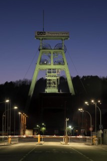 Prosper-Haniel colliery, at the blue hour, winding tower, Bottrop, Ruhr area, North