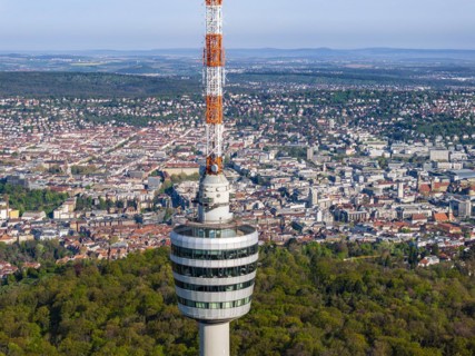 TV tower, world's first reinforced concrete tower, landmark and sight of the city of Stuttgart and