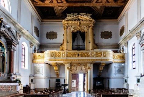 Organ, Cathedral Church of St. George, St. Juri with the high bell tower, j, 17th century, harbour