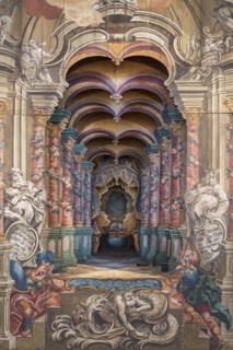 Detailed view of the Holy Sepulchre around 1750, St Oswald's Church, Baunach, Upper Franconia,