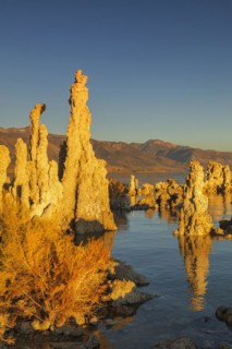 Tufa formations at Mono Lake at sunrise, Mono Lake Tufa State Reserve, California, USA, Mono Lake