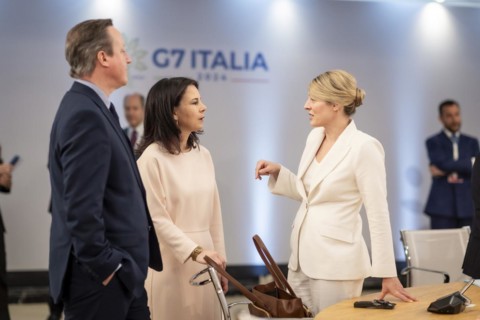 David Cameron, Foreign Secretary of the United Kingdom, Annalena Baerbock (Alliance 90/The Greens),