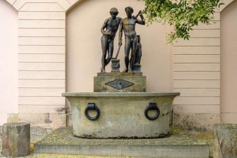 Ildefonso Fountain with a copy of the late antique Ildefonso group, described by Goethe as Castor