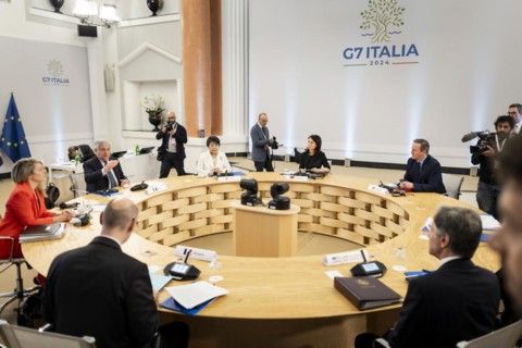 Meeting of the G7 foreign ministers in Capri, 18 April 2024. Photographed on behalf of the Federal