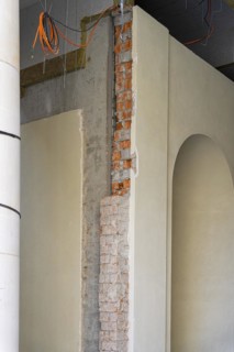 Damage to the building, construction site of the newly built Humboldt Forum, Berlin, Germany,