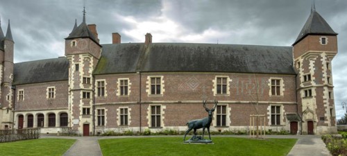 Gien. The castle built from 1482 for Anne de France and Pierre II de Beaujeu, hunting museum,