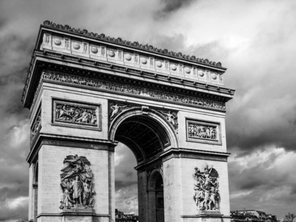 Paris. Arc de Triomphe on Charles de Gaulle square, Ile de France, France, Europe