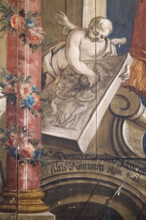 Detail of the Holy Sepulchre, motif of the Fall of Man, around 1750, St Oswald's Church, Baunach,