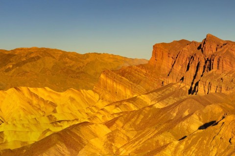 Zabriskie Point at sunrise, Death Valley National Park, California, USA, Death Valley National