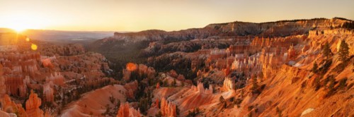 Bryce Amphitheatre at sunrise, Bryce Canyon National Park, Colorado Plateau, Utah, United States,