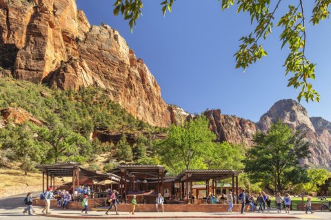 Zion Lodge, Zion National Park, Colorado Plateau, Utah, USA, Zion National Park, Utah, USA, North