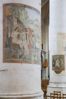 Frescoes, Basilica Basilique Saint-Nicolas-de-Port, Departement Meurthe-et-Moselle, Lorraine, Grand