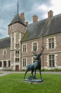 Gien. The castle built from 1482 for Anne de France and Pierre II de Beaujeu, hunting museum,