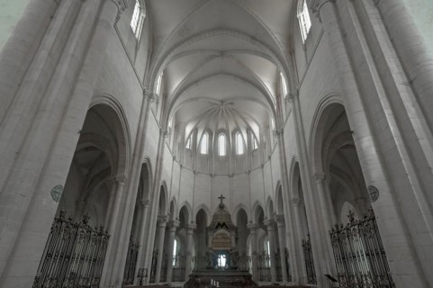 Chancel with ribbed vault in the former Cistercian monastery of Pontigny, Pontigny Abbey was