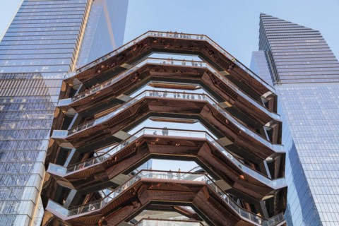 The Vessel, walk-in artwork by British designer Thomas Heatherwick, Hudson Yards, New York City,