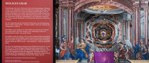 The Holy Sepulchre, on the left an information board in St Bartholomew's Church, Kleineibstadt,