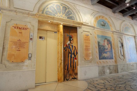 Painting on a wall, Le Petit Louvre, Avignon, Vaucluse, Provence-Alpes-Cote d'Azur, South of