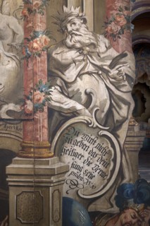 Detail of the Holy Sepulchre around 1750, King and Psalmist Davi, St Oswald Church, Baunach, Upper