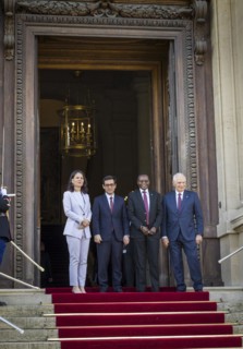 Annalena Baerbock (Alliance 90/The Greens), Federal Foreign Minister, takes a photo during her