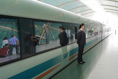 Shanghai Transrapid Maglev Shanghai Maglev Train Station Station, Shanghai, China, Asia, People