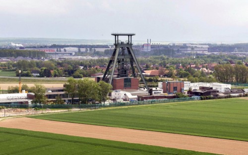 Conveyor tower of Schacht Konrad, a disused iron ore mine. The first final repository for low and