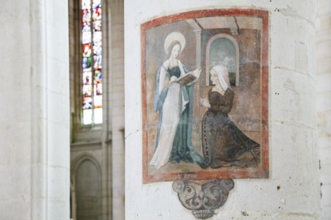 Frescoes, Basilica Basilique Saint-Nicolas-de-Port, Departement Meurthe-et-Moselle, Lorraine, Grand