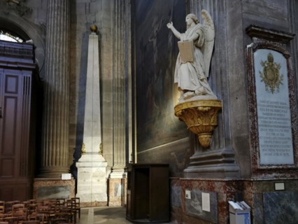 Paris 6e arrondissement. Church of Saint-Sulpice, The meridian known as the Gnomon is an