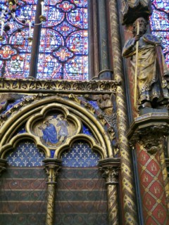Paris 1er arr. The Holy Chapel (Sainte Chapelle) built on the Ile de la Cite at the request of