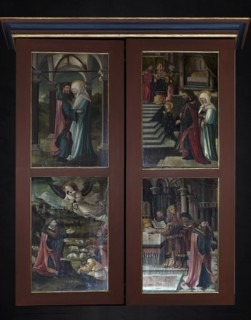 Winged altar, around 1517, on a black background, St Martin, Tauberbischofsheim,