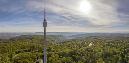 TV tower, the world's first reinforced concrete tower, landmark and sight of the city of Stuttgart