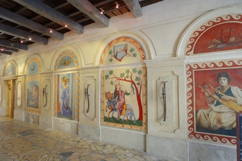 Painting on a wall, Le Petit Louvre, Avignon, Vaucluse, Provence-Alpes-Cote d'Azur, South of