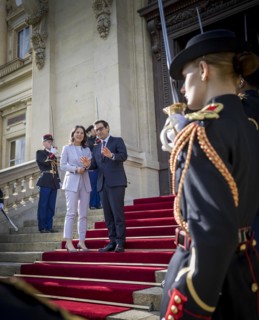 Annalena Baerbock (Alliance 90/The Greens), Federal Foreign Minister, takes a photo as part of her