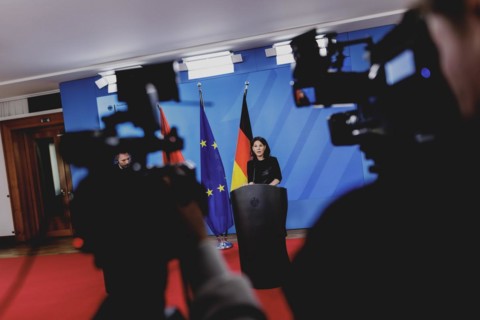 Annalena Baerbock (Alliance 90/The Greens), Federal Foreign Minister, photographed during a joint