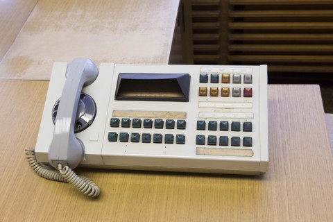 Stasi Museum in the former MfS buildinge.telephone system in the antechamber of the former head of