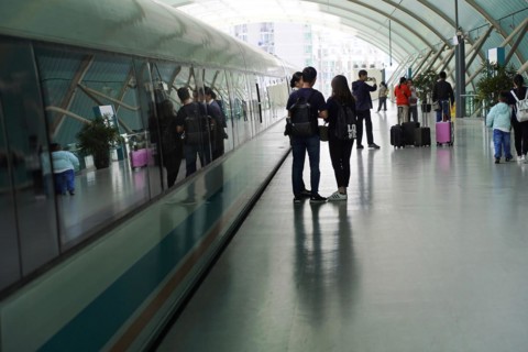 Shanghai Transrapid Maglev Shanghai Maglev Train Station Station, Shanghai, China, Asia, Travellers